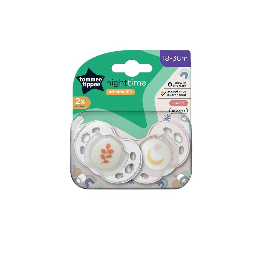 Tommee Tippee - Night Silicone Soother - 18-36m - 2pcs - ASST1