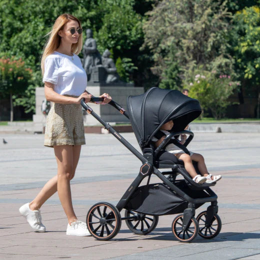 Stroller 2in1 with carrycot Tiffany Dark Grey 2024