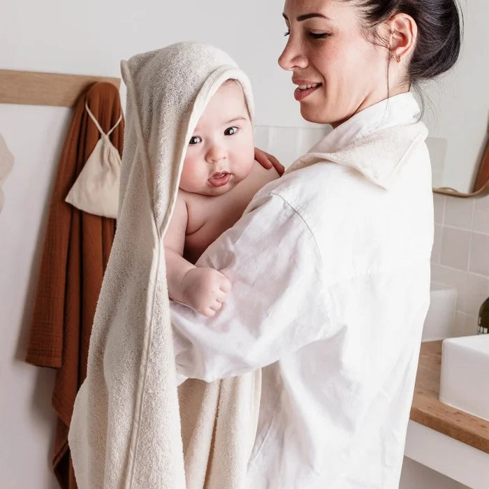 Candide XXL 2-in-1 Parent/Baby Bath Apron 100x100 cm Ecru