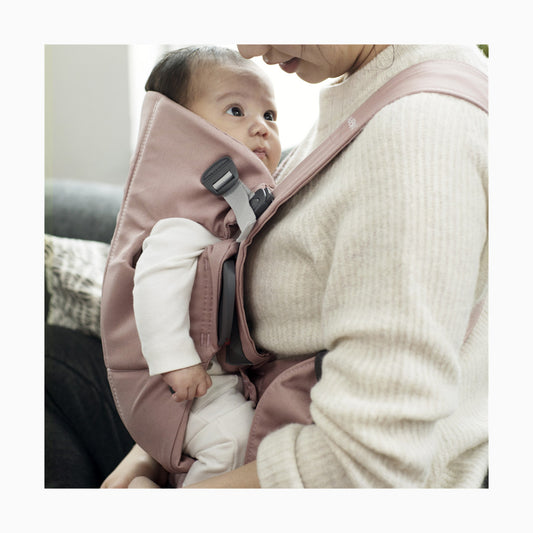 Babybjorn - Baby Carrier Mini Woven - Dusty Pink