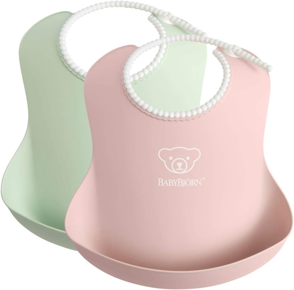 Babybjorn - Soft Bib - 2pack - Powder Green&Pink