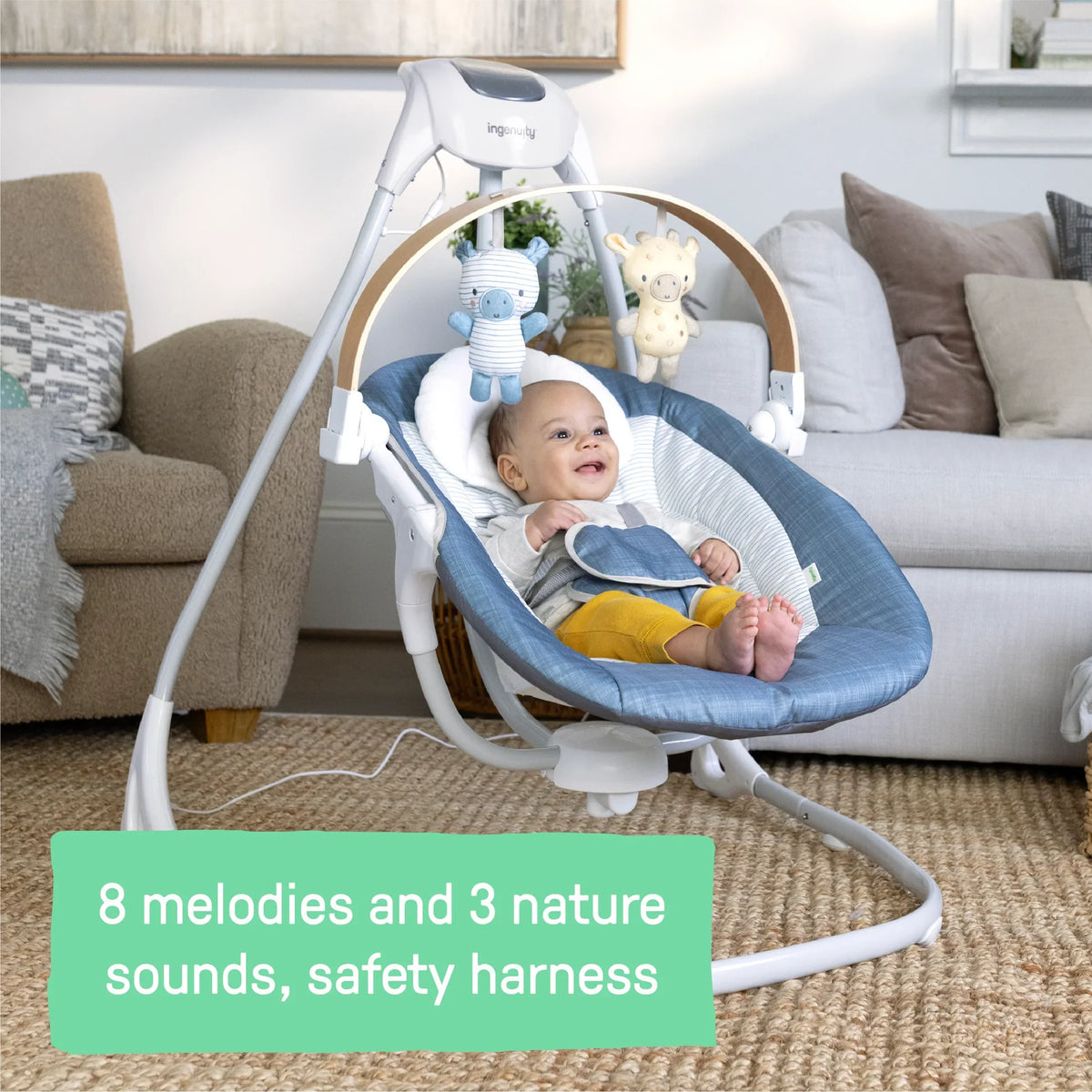 Kids2 - Ing Simple Comfort Decor Swing - Parker