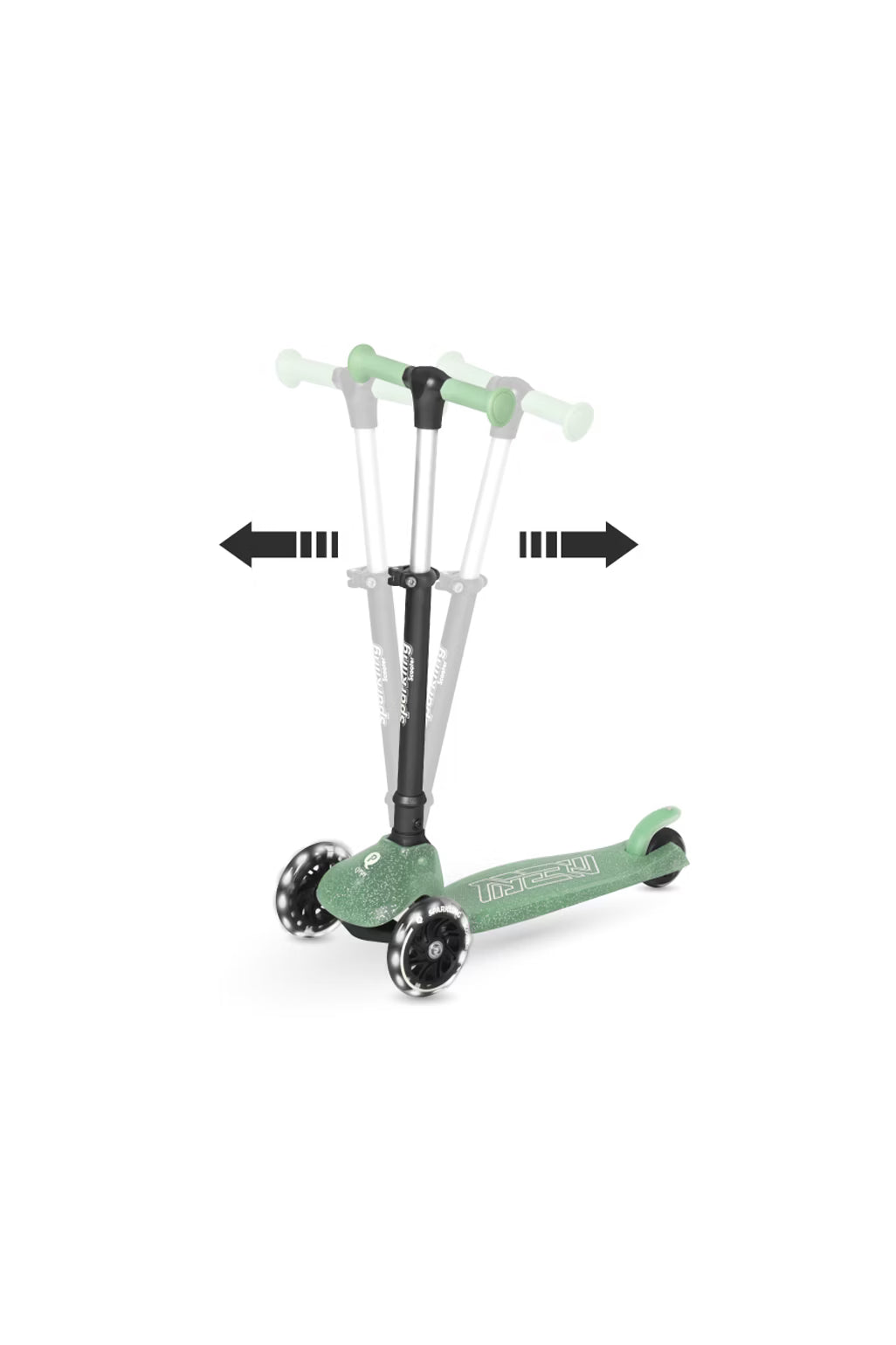 Q Play - Sparkling Led Flashing Wheels - Child Scooter Green
