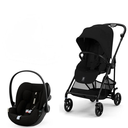 Cybex - Melio Carbon/B - Cloud-G Car Seat (BaseG&Adapters are optional) - Magic Black - Travel System