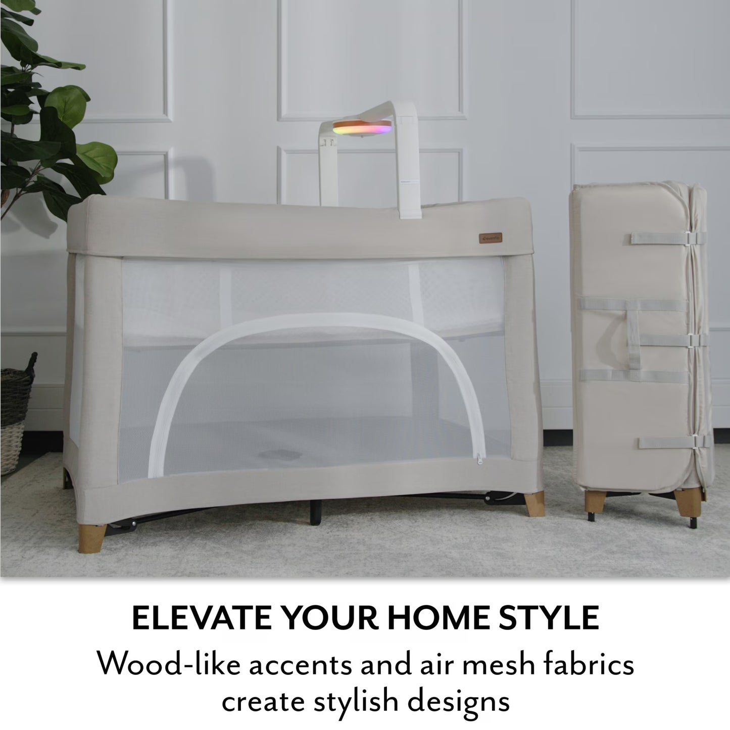 Evenflo - Eris One-Hand Playard - Bassinet And Sensor Soothe Technology