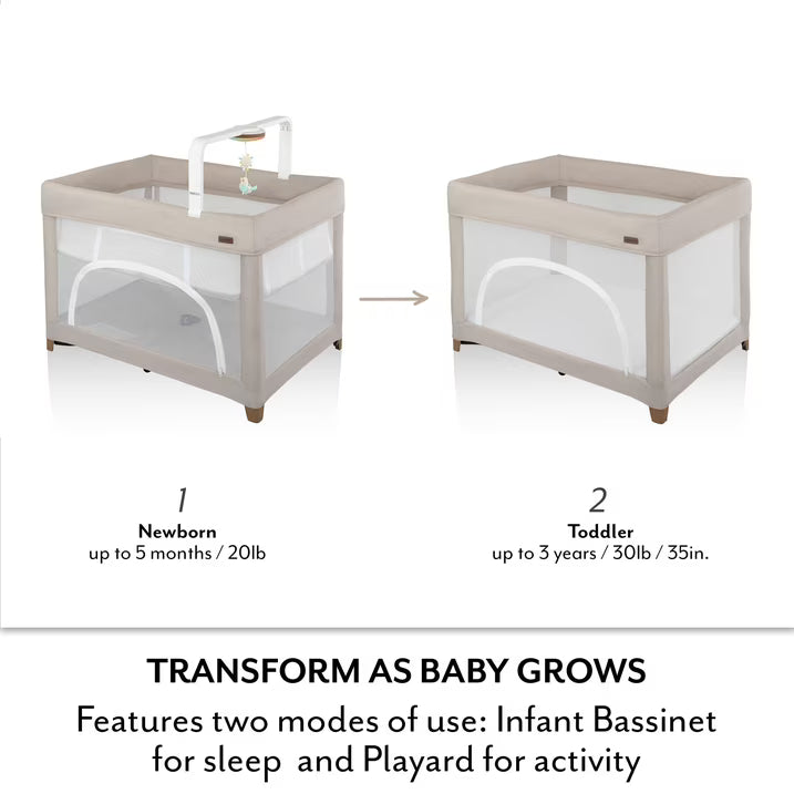 Evenflo - Eris One-Hand Playard - Bassinet And Sensor Soothe Technology