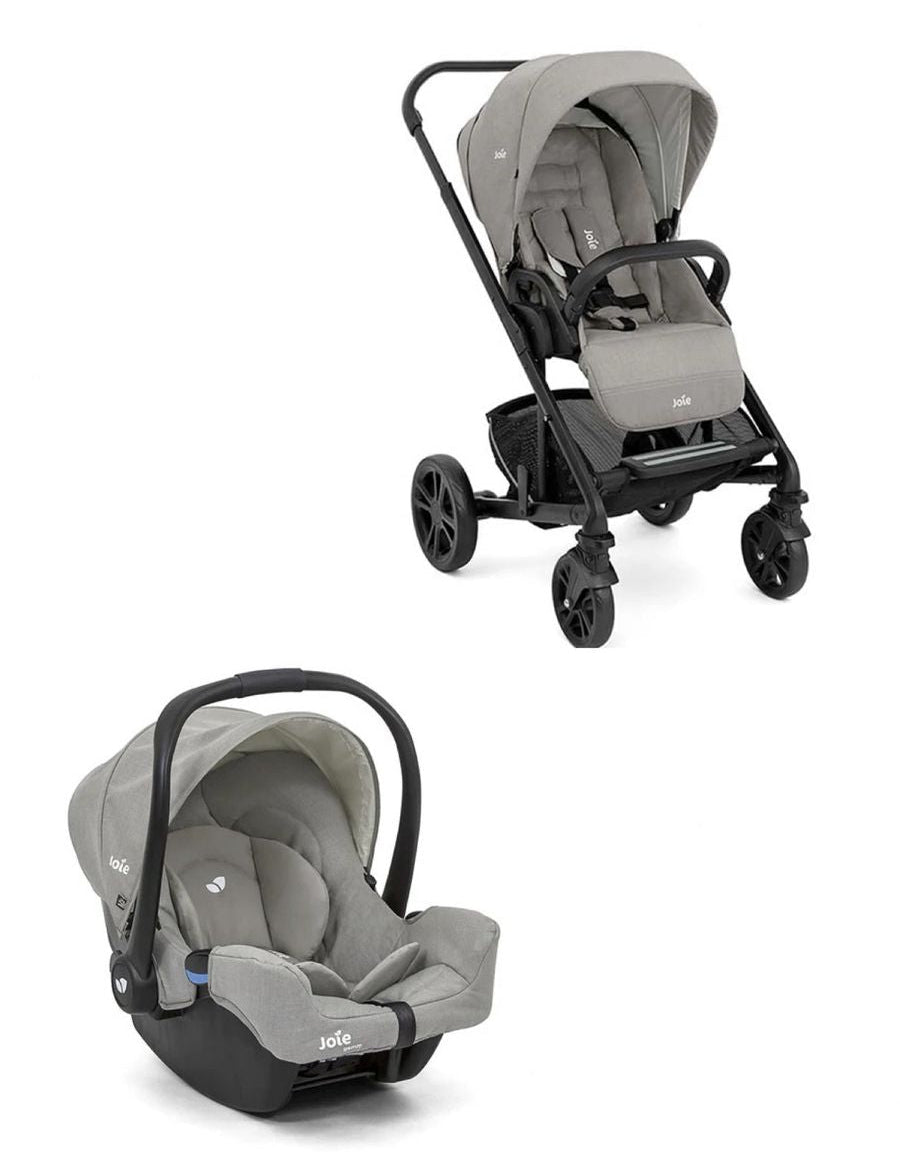 Joie - Chrome Stroller Travel System - Gemm Car Seat - Pebble