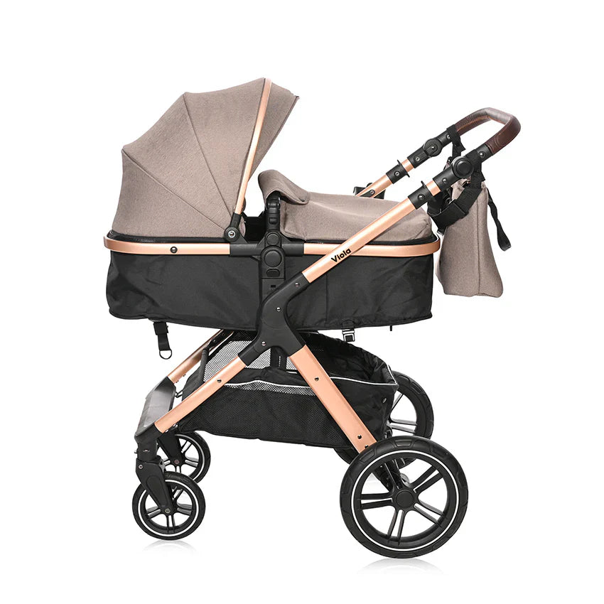Baby Stroller VIOLA 3in1 with transformable seat Beige