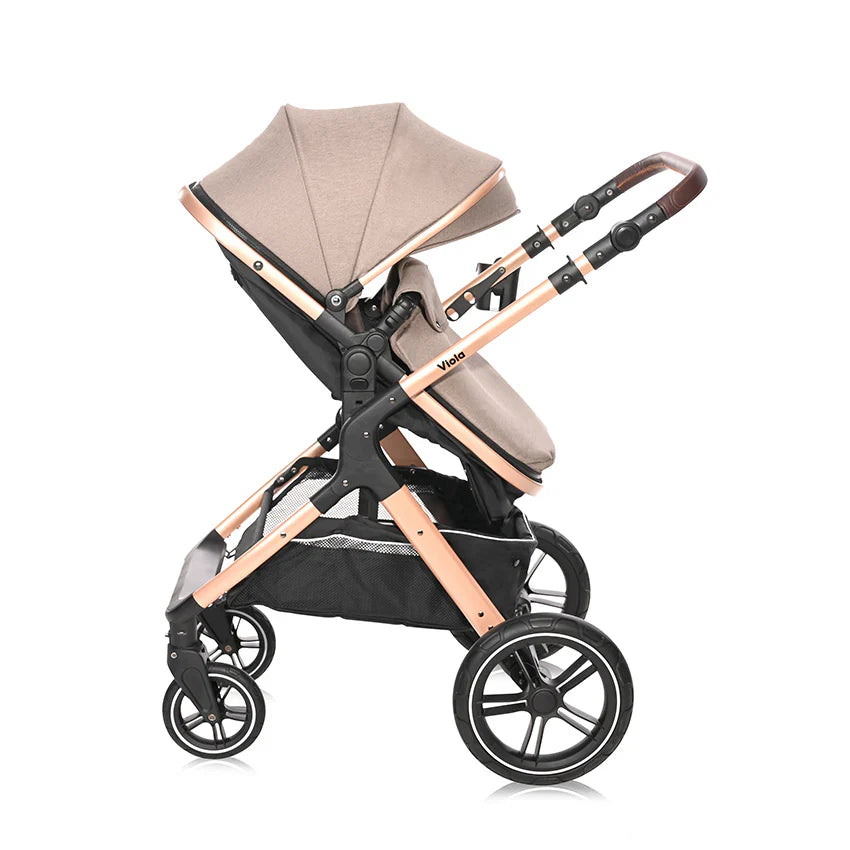 Baby Stroller VIOLA 3in1 with transformable seat Beige