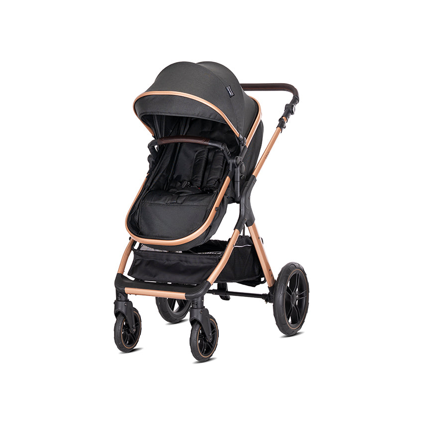 Lorelli - Baby Stroller - Viola 3in1 With Transformable Seat - Black - Travel System