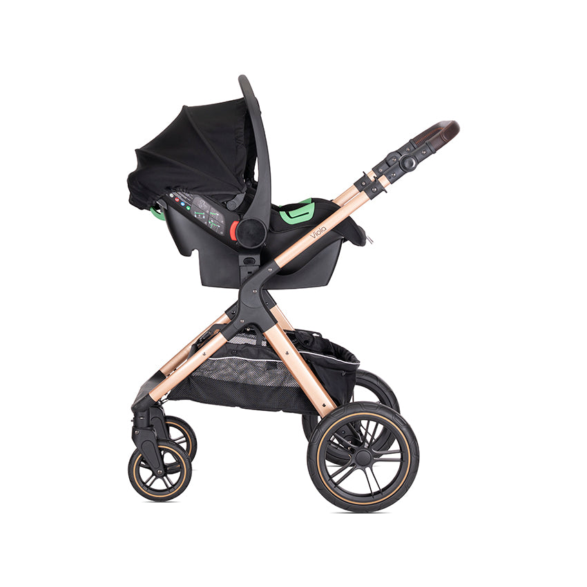 Lorelli - Baby Stroller - Viola 3in1 With Transformable Seat - Black - Travel System