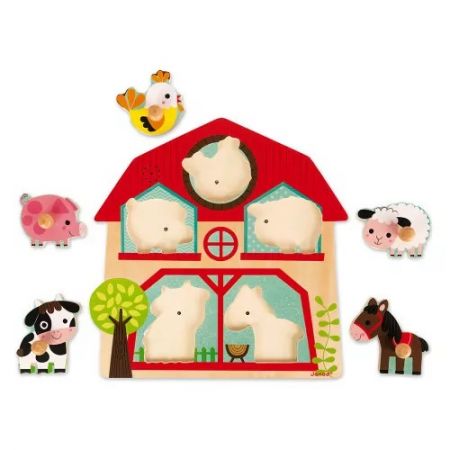 Janod Musical Puzzle The friends of the Farm