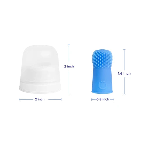 Ubbi - 2 Finger Toothbrushes + Case Silicone