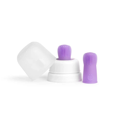 Ubbi - 2 Finger Toothbrushes + Case Silicone