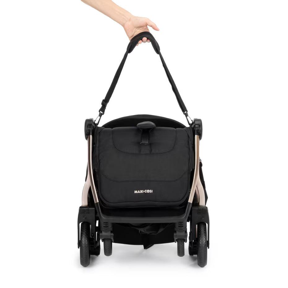 Maxi-Cosi - Eva 3 Stroller - Travel Stroller - Essential Black Champagne