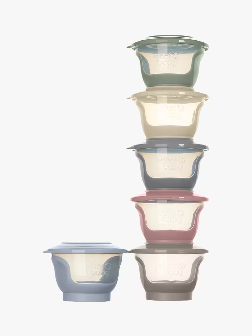 Vital Baby Nourish store & wean' pots 60ml 6pk - natural