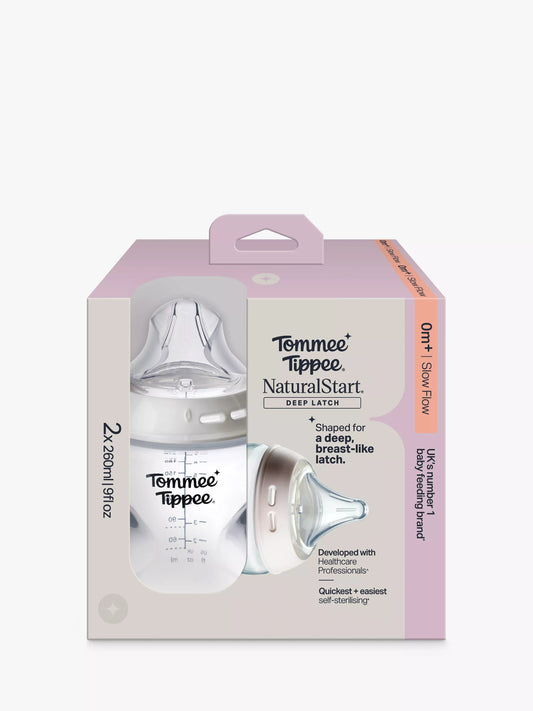 Tommee Tippee - Bottle Feeding 260ml - Triangular Slow Flow - 2pcs