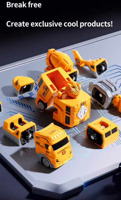 Tumama Kids - Magnetic Transform Engineering - Car Converting Robot Set
