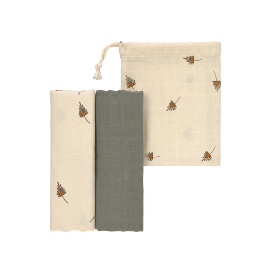 Lassig - Swaddle & Burp Blanket 2pcs - L -
