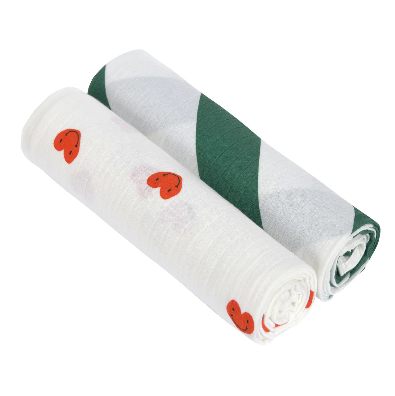 Lassig - Swaddle & Burp Blanket - XL - Happy Rascals - Heart