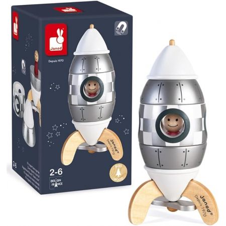 Janod Silver Magnetic Rocket kit