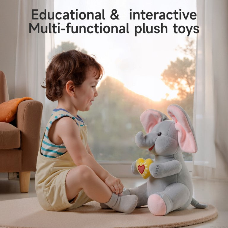 Tumama Kids - Animated Peekaboo Elephant - Musical Toy