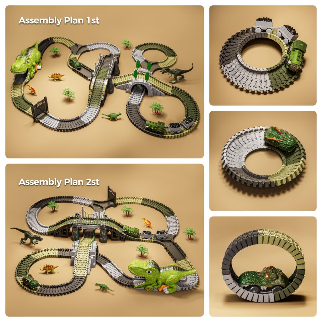 Tumama Kids - Dinosaur Rail Track