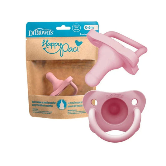 DrBrown's - HappyPaci - 100% Silicone Pacifier - 0m+ - 1pc - Pink