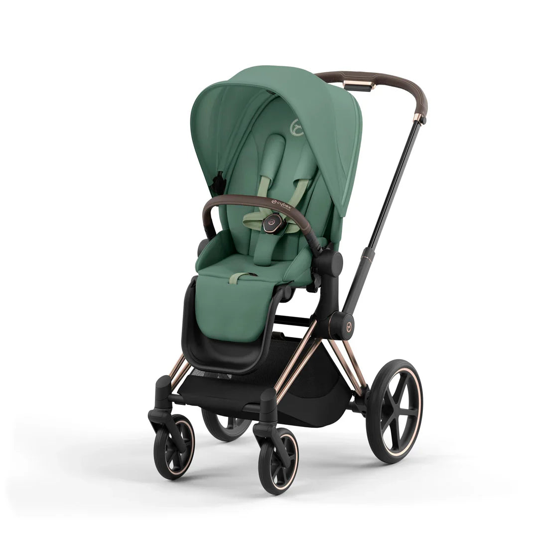 Cybex Priam Leaf Green + Cloud-T car seat (Bassinet, Base T & Adapters are optional)