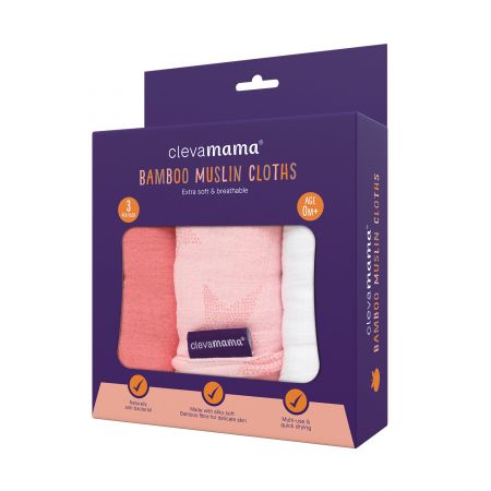 Clevamama - Muslin Cloth Set 3pcs -