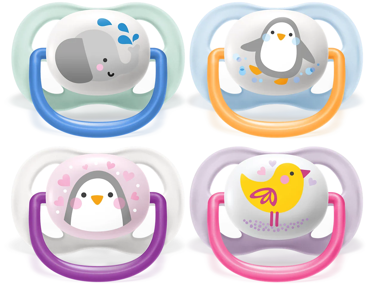 AVENT ULTRA AIR SOOTHERS MIX ANIMALS- 0-6M