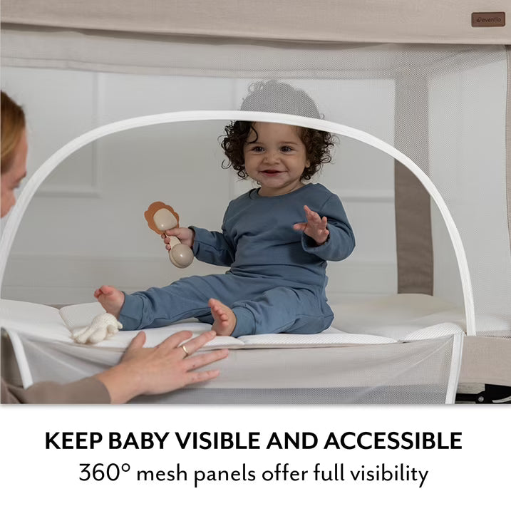 Evenflo - Eris One-Hand Playard - Bassinet And Sensor Soothe Technology