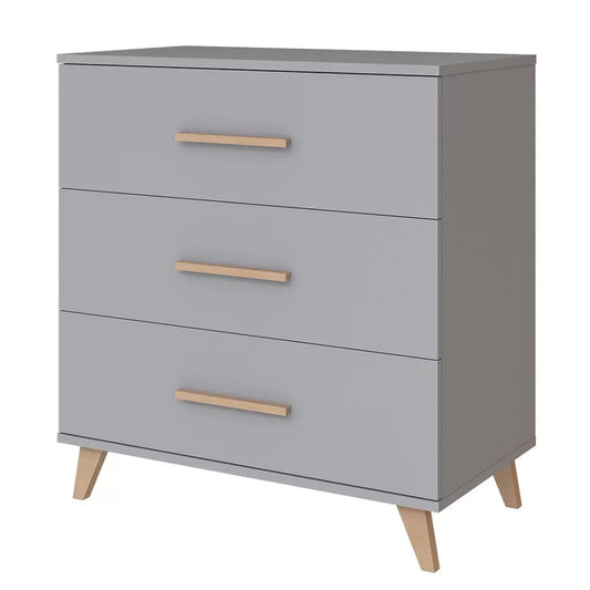 Faktum - Flip baby Dresser With Changing Table Option - 3 Drawer Nursery Chest - Grey