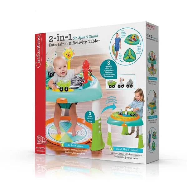 Infantino 2-IN-1 SIT, SPIN & STAND ENTERTAINER & ACTIVITY TABLE™