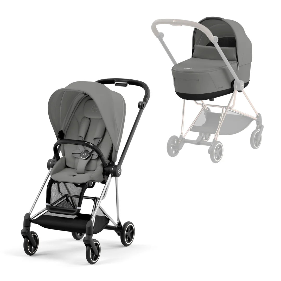 Cybex Mios Mirage Grey + Cloud-T car seat (Bassinet, Base T & Adapters are optional)