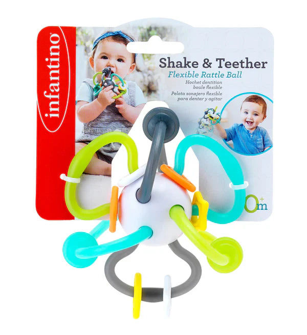 Infantino SHAKE & TEETHE FLEXIBLE RATTLE BALL™