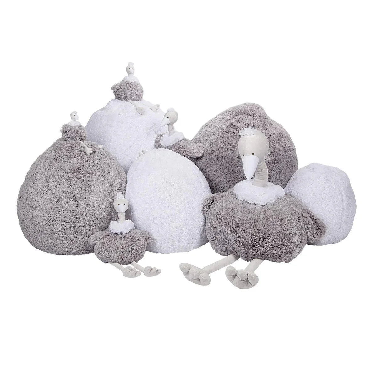 Quax Ostrich Egg Grey 20Cm Decorative Soft Toy