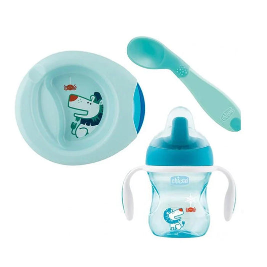 Chicco WEANING SET 6m+ -BLUE-