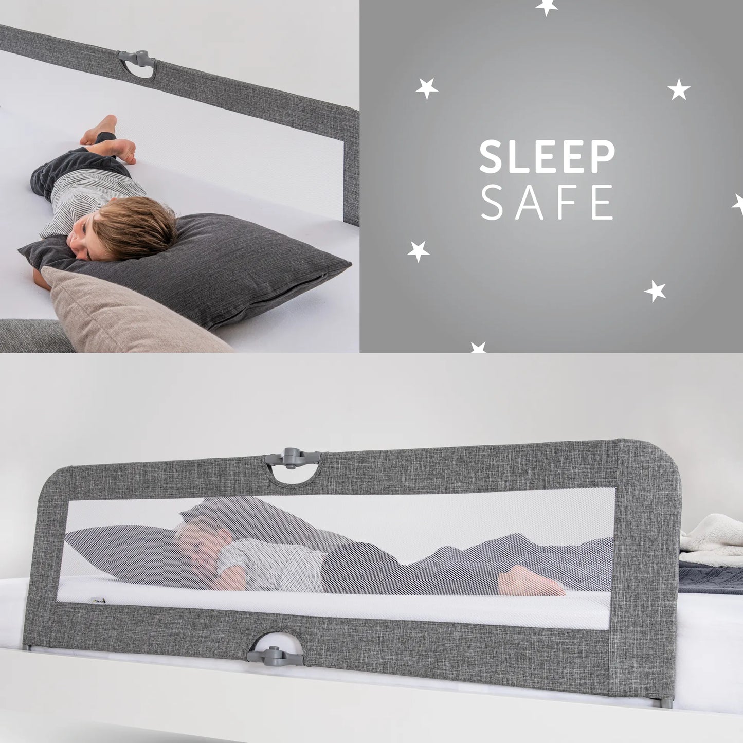 Hauck Sleep N Safe Bed Rail XL - Mel. Grey