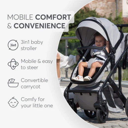 Stroller 3in1 transf. seat Darling Black 2024