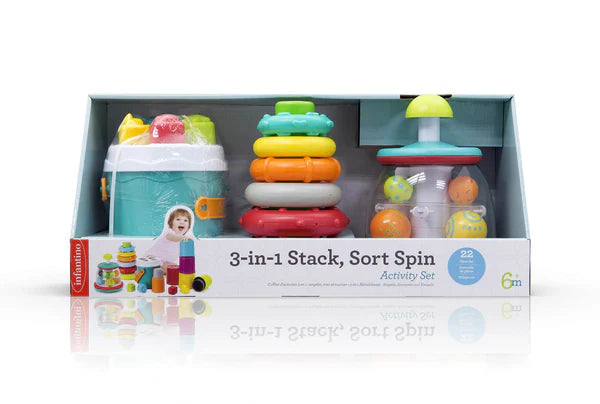 Infantino 3-in-1 Stack, Sort Spin Activity Set™