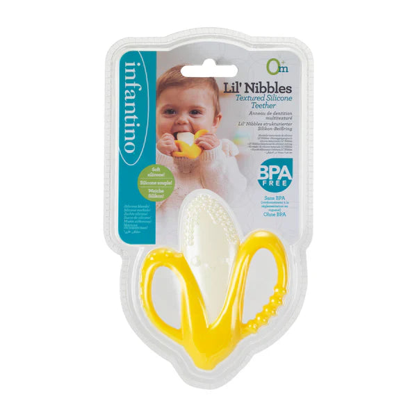 Infantino Lil' Nibbles Textured Silicone Teether™, Banana