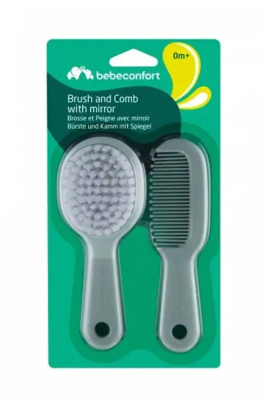 BBC BRUSH MIRROR & COMB-LOVELY DONKEY GREEN