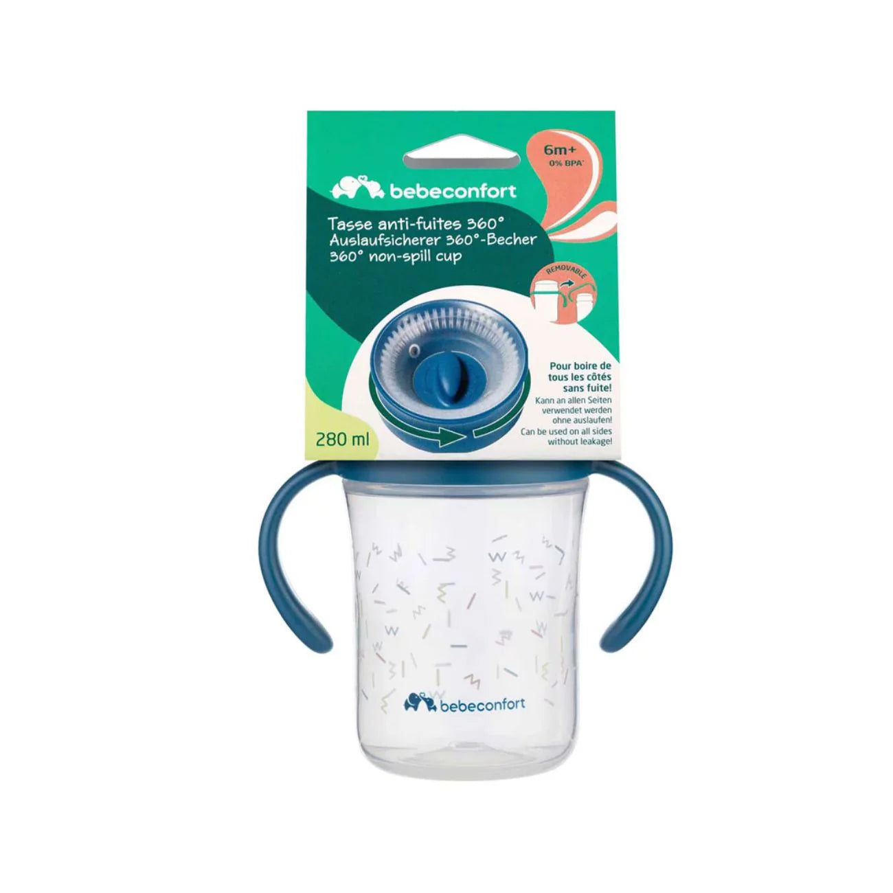 Bebe Confort - Anti-Leak 360 Cup - 280ml - 6m+ - Blue