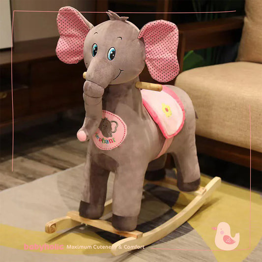 Miila Plush Rocker Elephant Soft Ride-On Toy