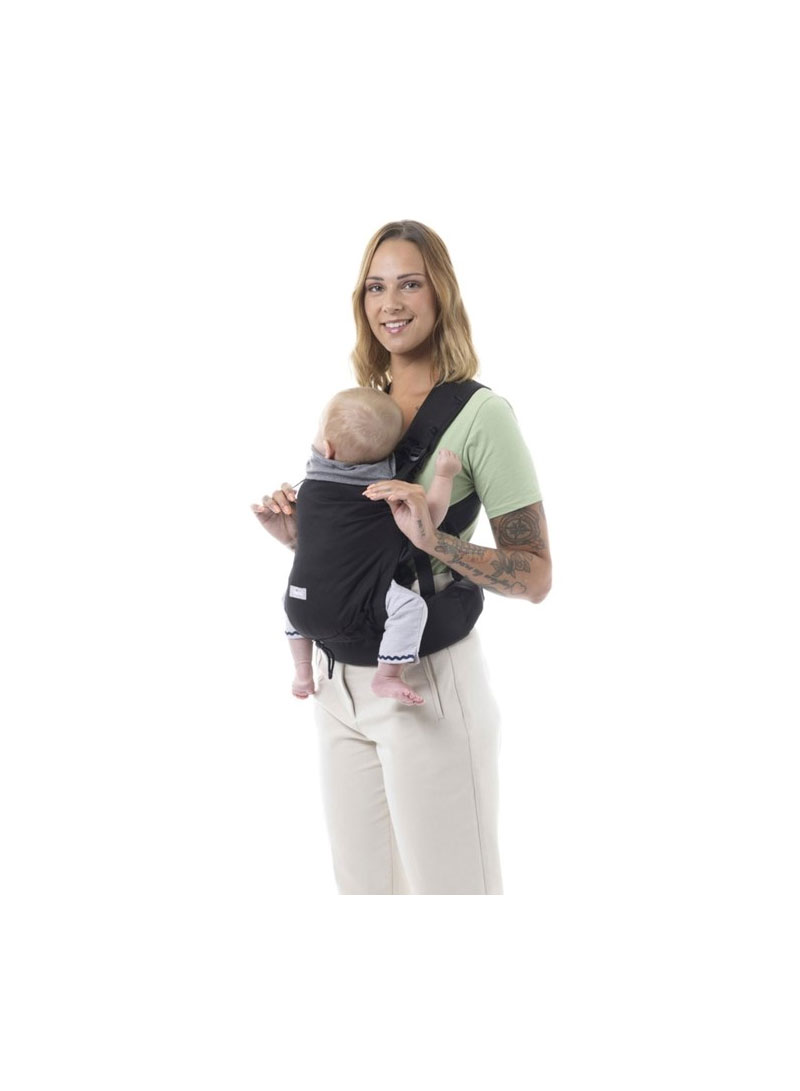 SKIN FIT CARRIER -BLACK- WITH NECK SUPPORT & PROTECTIVE HOOD