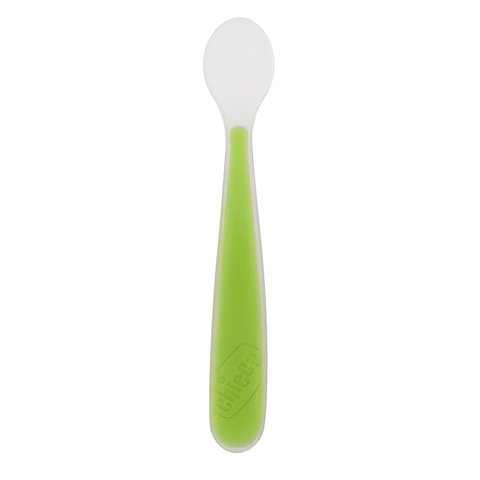 Chicco - Soft Silicone Spoon - (6m+) - Green