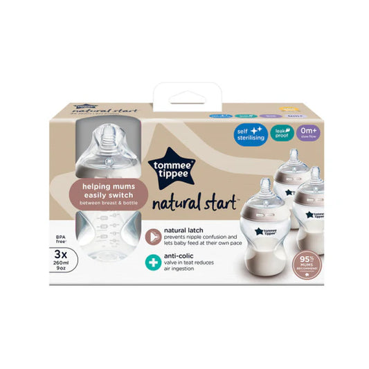 Tommee Tippee - Newborn Set - 3pcs Bottles - 260ml