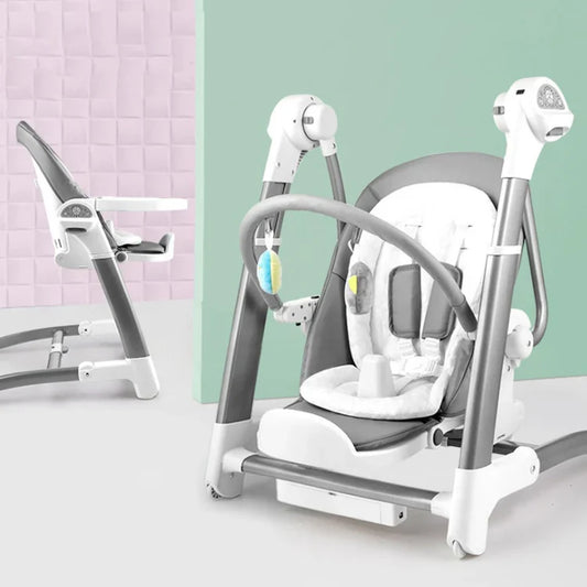 Miila 3 In 1 Swing High Chair And Booster, Grey