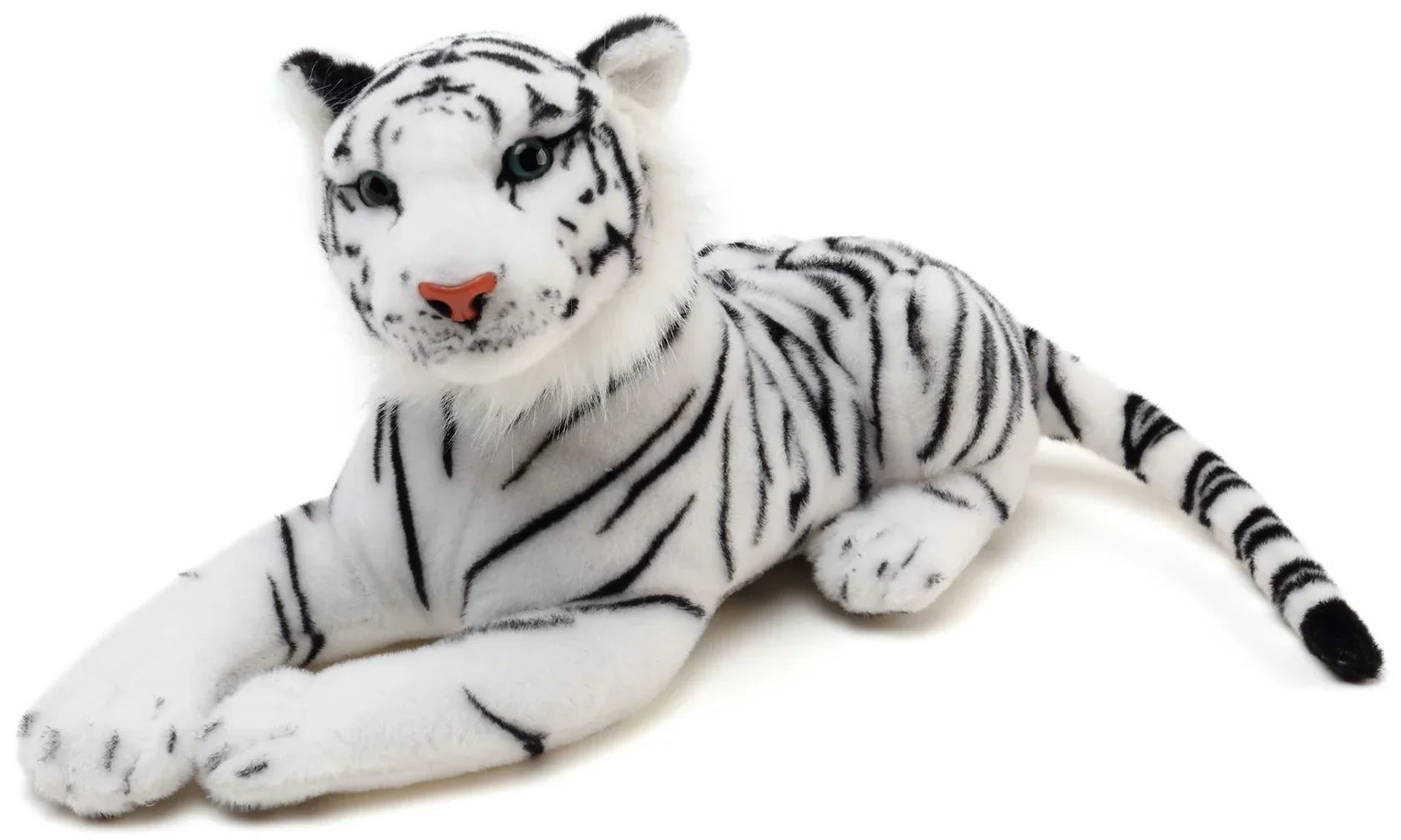 Tiger Plush Toy Black & White Soft Stuffed Animal
